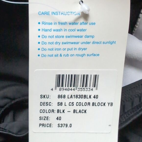 Arena Full Coverage Black Slimming Swimsuit One Piece Size 40 M-L - Picture 3 of 9